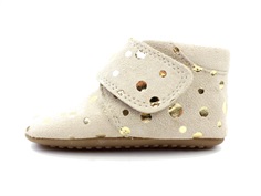 Pom Pom hjemmesko beige gold dot